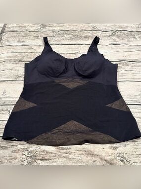 Honeylove Black Shaping Cami with Built-In Wireless Bra Size 2X